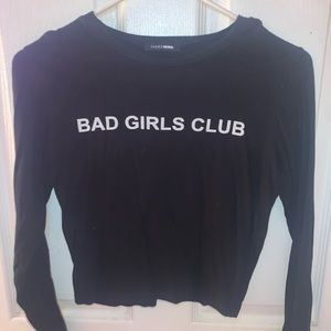 Black long sleeve bad girls club shirt